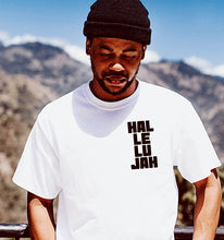 Load image into Gallery viewer, A man in a Hallelujah t shirt from For Liberty Sake
