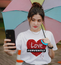 Load image into Gallery viewer, Love Fervently Short Sleeve  Christian T-Shirt