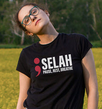 Load image into Gallery viewer, Selah; Pause Rest Breathe T-Shirt
