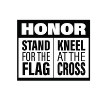Load image into Gallery viewer, Stand before the flag and kneel before the cross   Christian T-Shirt
