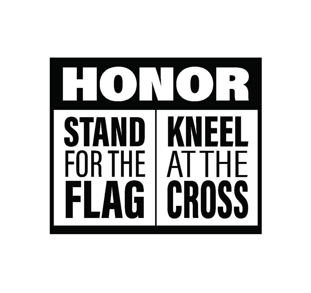 Stand for the Flag/Kneel at the Cross Stickers